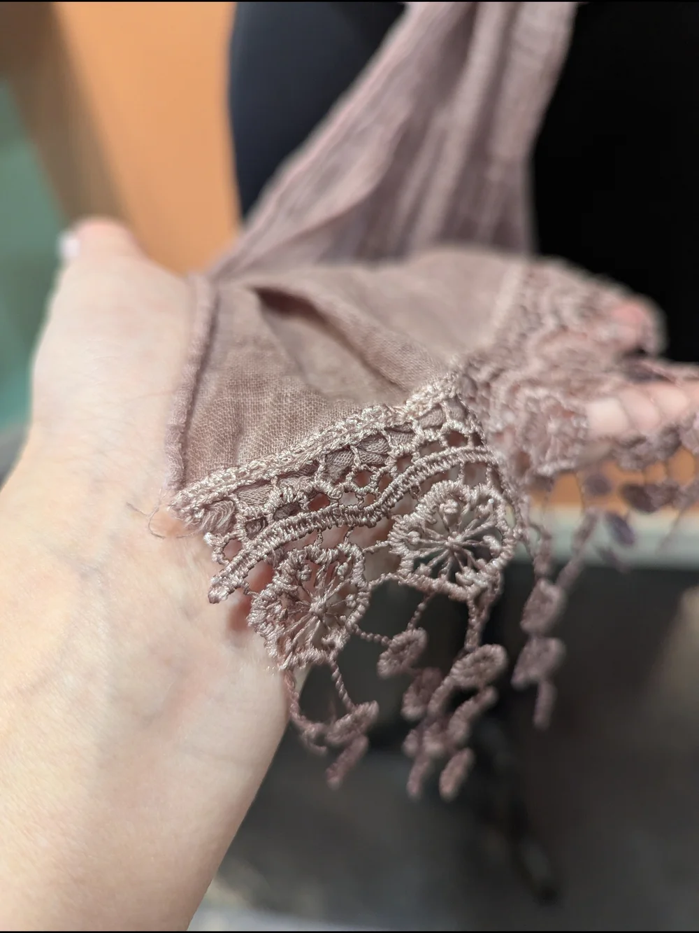 Vintage Mauve Pink Y2K Feminine Boho Babe Lace Scarf Festival Vibes Belt
